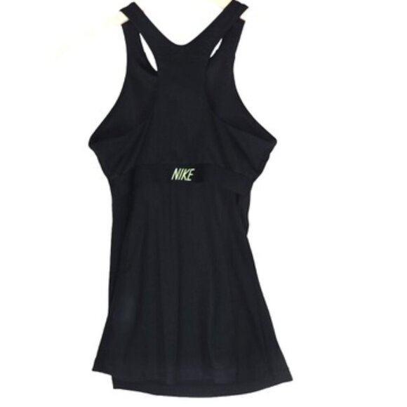 NWT Nike Tank TopNike Dri-FIT Black Racerback Tank Top Size S Built-In Shelf Bra - Picture 2 of 7